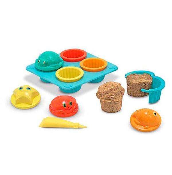 Melissa & Doug Seaside Sidekicks Sand Cupcake Set, 12 Pieces 1609407